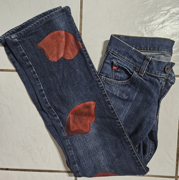 VTG Y2K Miss Sixty Italian Red Lips Jeans Size 4 - 26" Waist - Picture 3 of 8